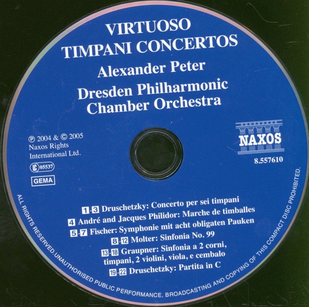 Alexander Peter, Dresden Philharmonic Chamber Orchestra - Virtuoso Timpani Concertos - Cd