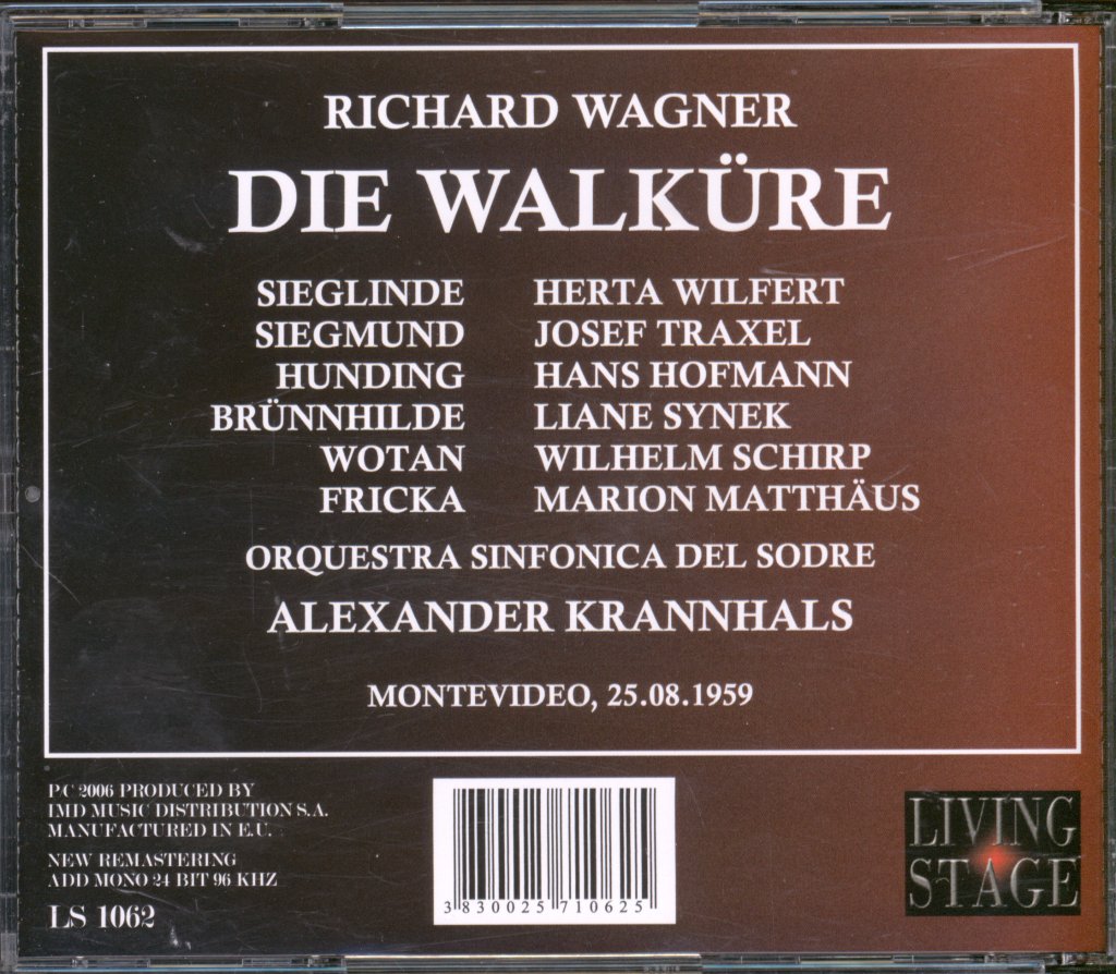 Alexander Krannhals, Orchestra Sinfonica del Sodre - Wagner - Die Walküre - Triple Cd