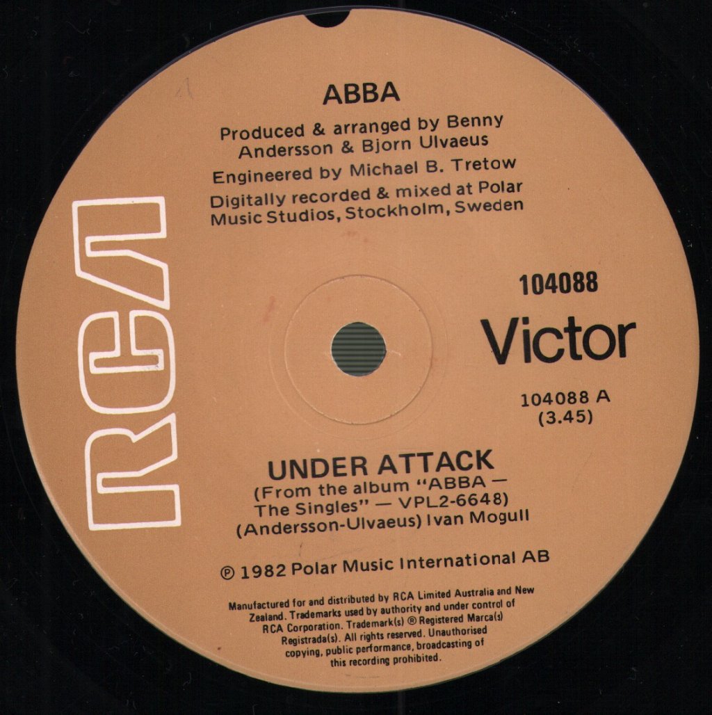 ABBA - Under Attack / You Owe Me One - 7 Inch