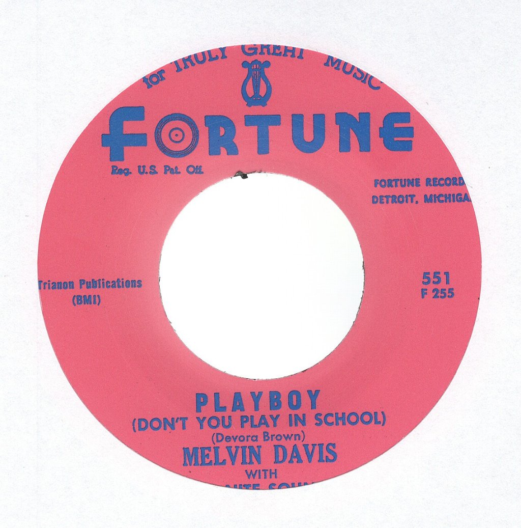 Melvin Davis - Playboy (Don't You Play In School) - 7 Inch