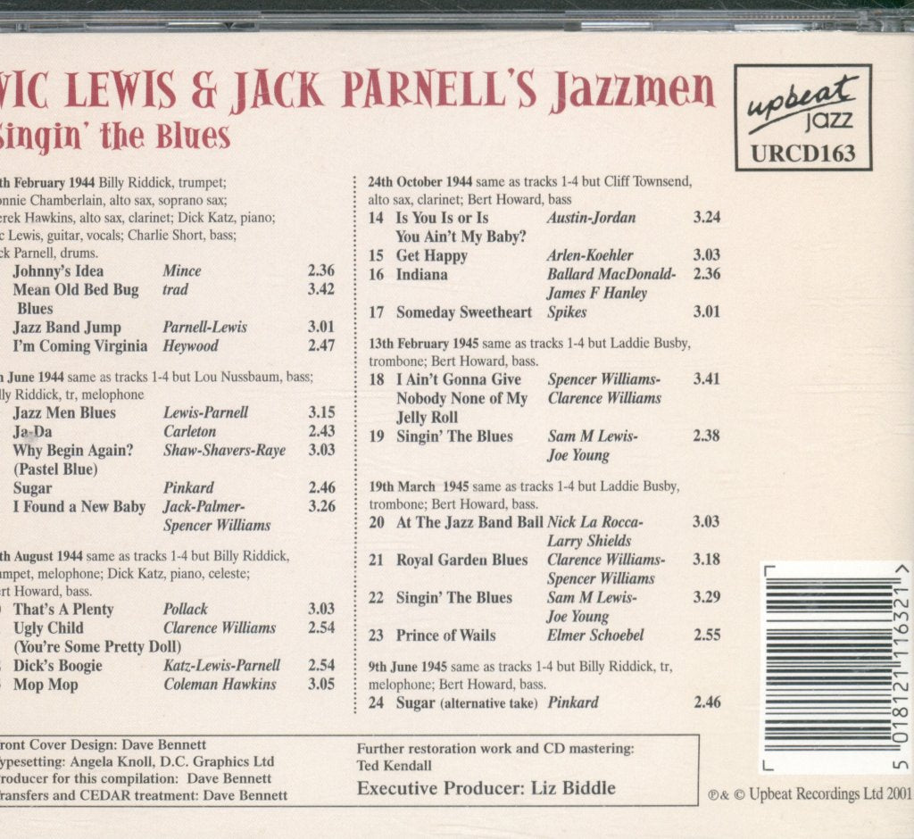 Vic Lewis And Jack Parnell's Jazzmen - Singin' The Blues - Cd