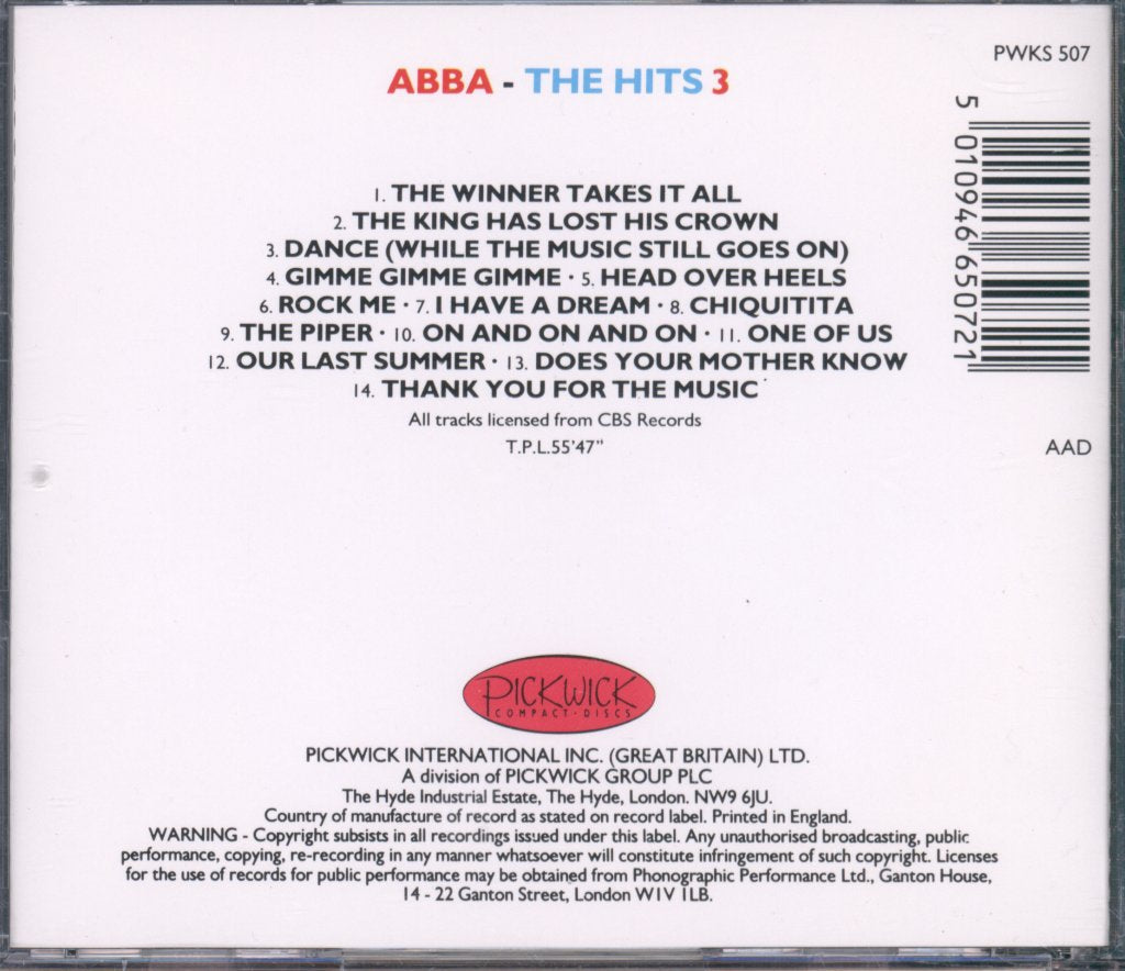 ABBA - Hits 3 - Cd