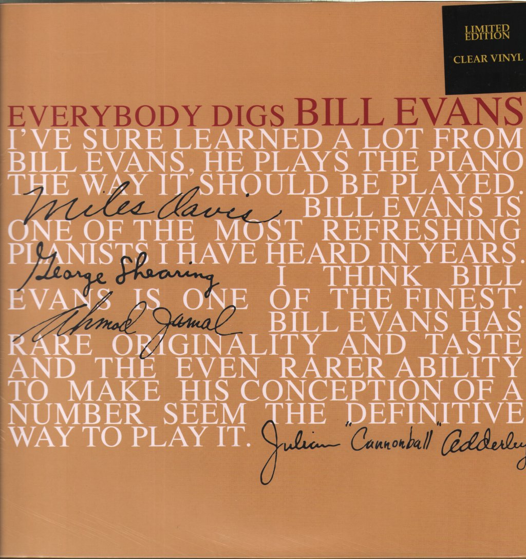 Bill Evans Trio - Everybody Digs Bill Evans - Lp