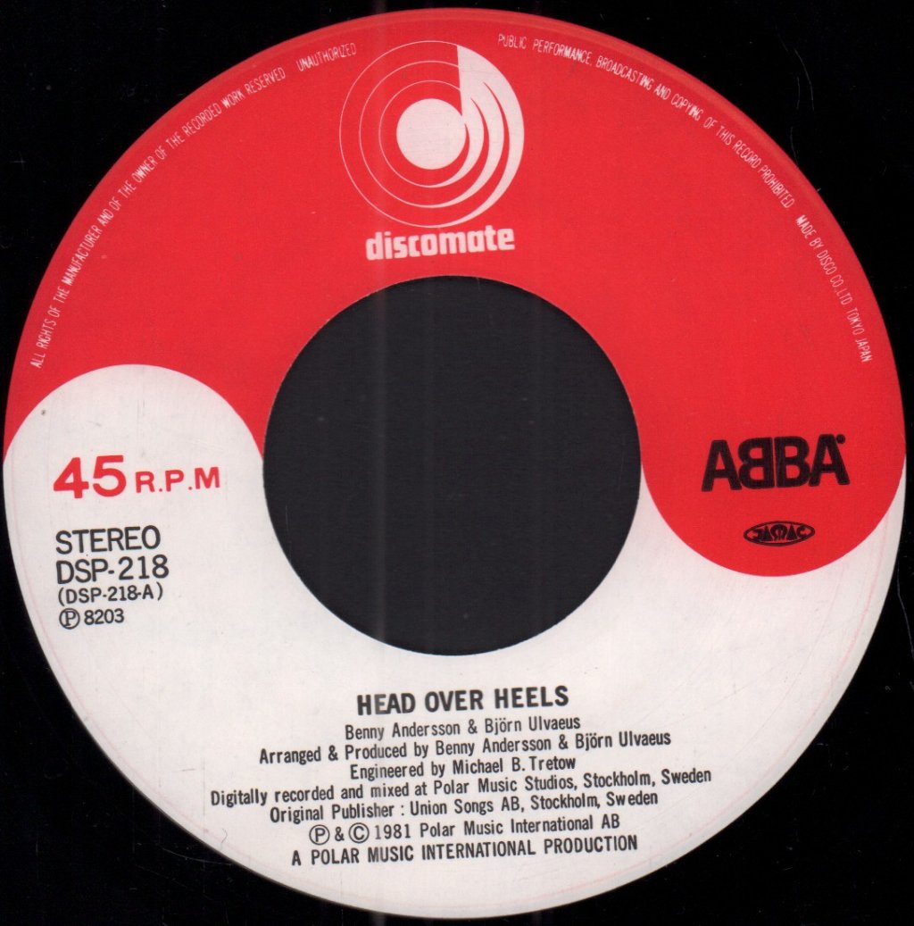 ABBA - Head Over Heels - 7 Inch