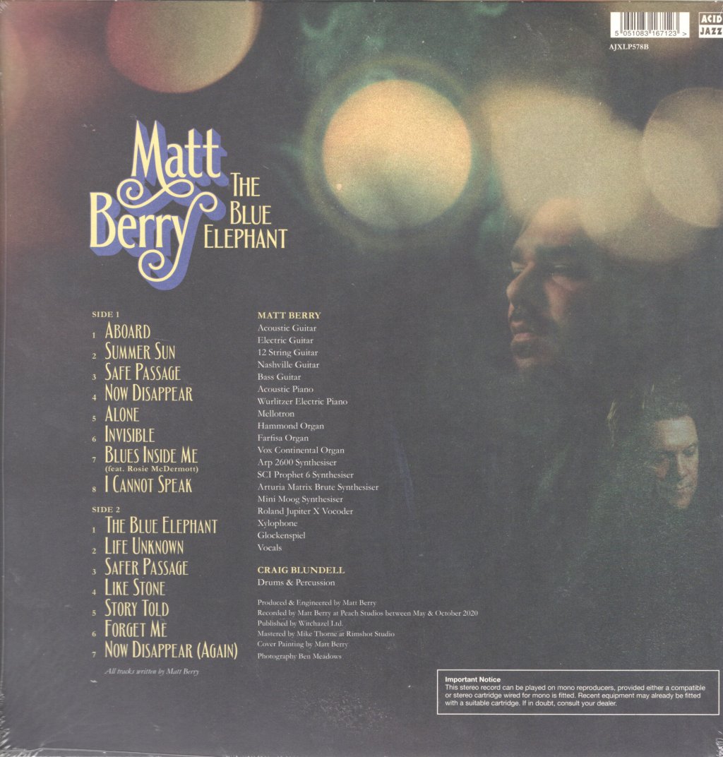 Matt Berry - Blue Elephant - Lp