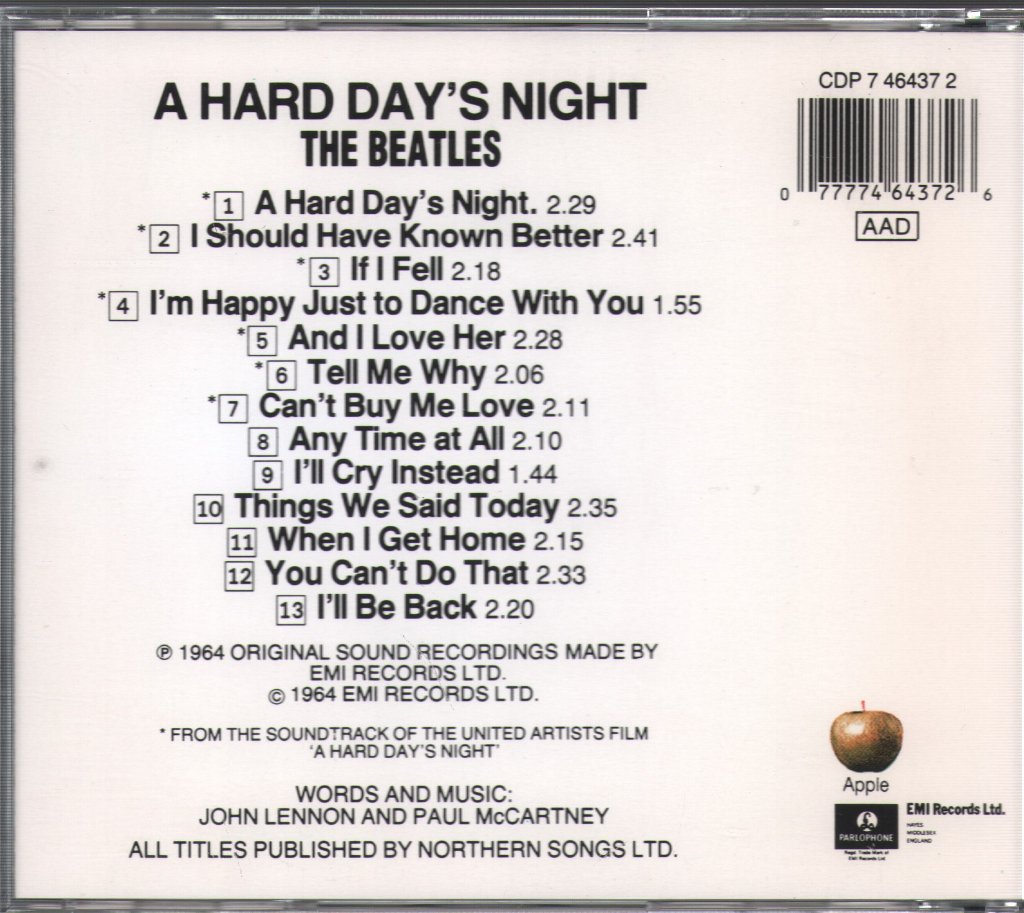 Beatles - A Hard Day's Night - Cd