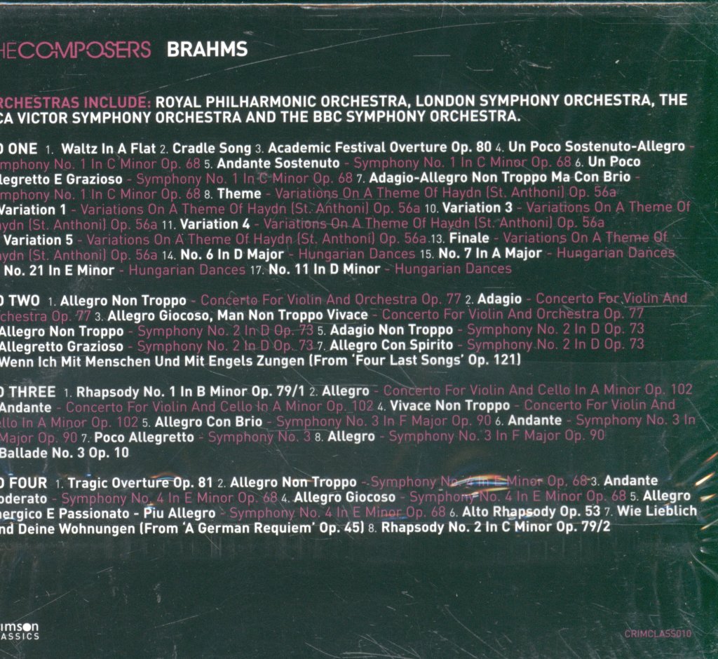 Various Artists - Composers Brahms - Cd Set