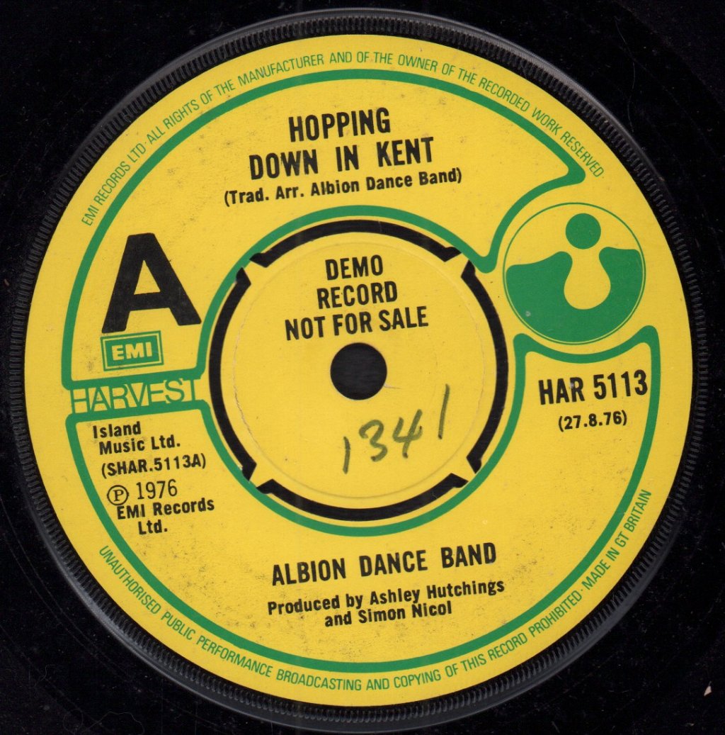 Albion Dance Band - Hopping Down In Kent - 7 Inch