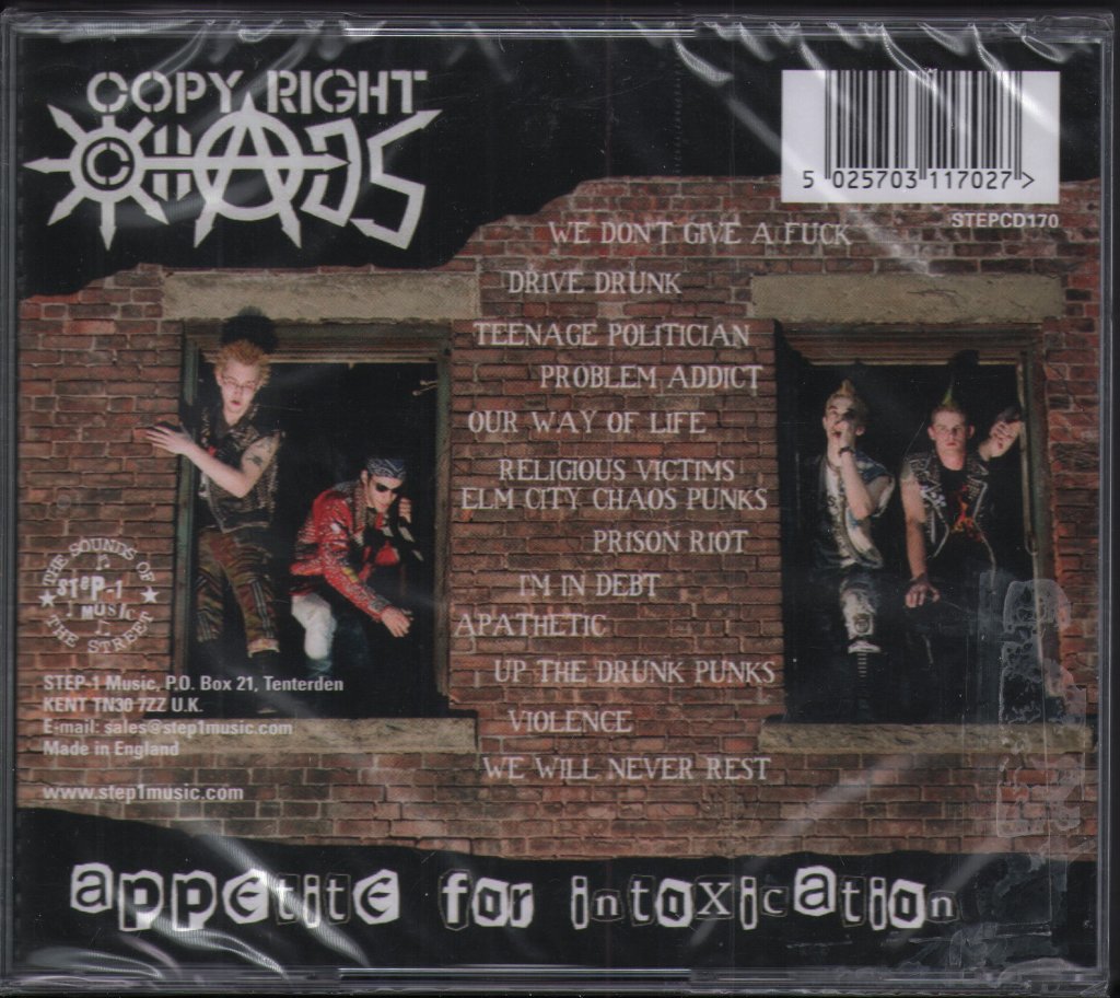 Copyright Chaos - Appetite For Intoxication - Cd