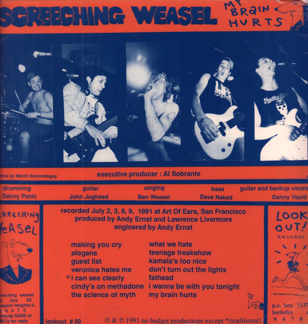 Screeching Weasel - My Brain Hurts - Lp