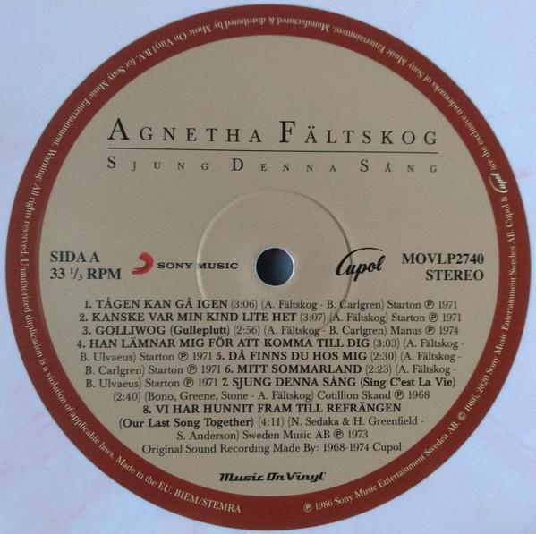 Agnetha Fältskog - Sjung Denna Sang - Lp