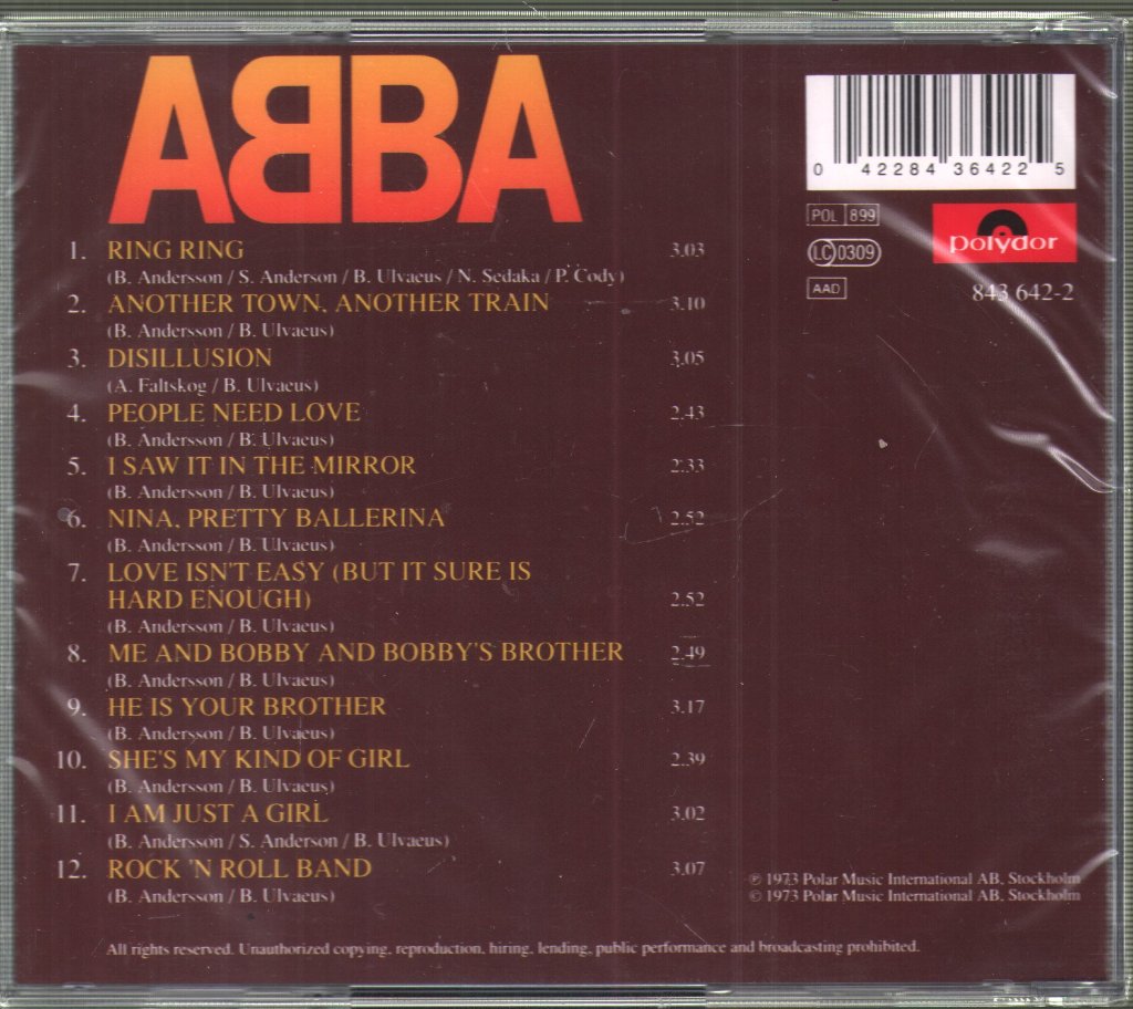 ABBA - Ring Ring - Cd