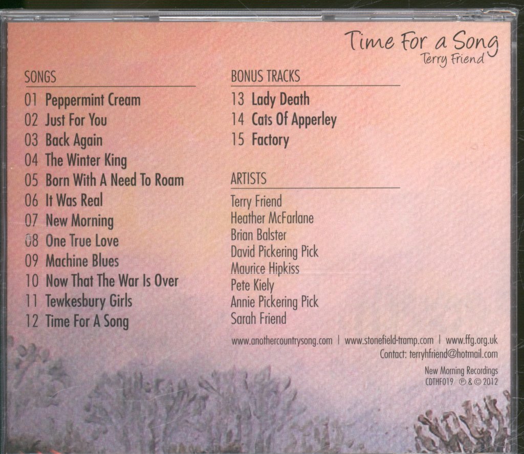 Terry Friend - Time For A Song - Cd