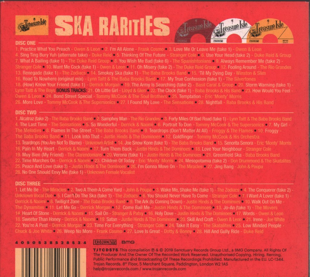 Various Artists - Treasure Isle Ska Rarities - Triple Cd