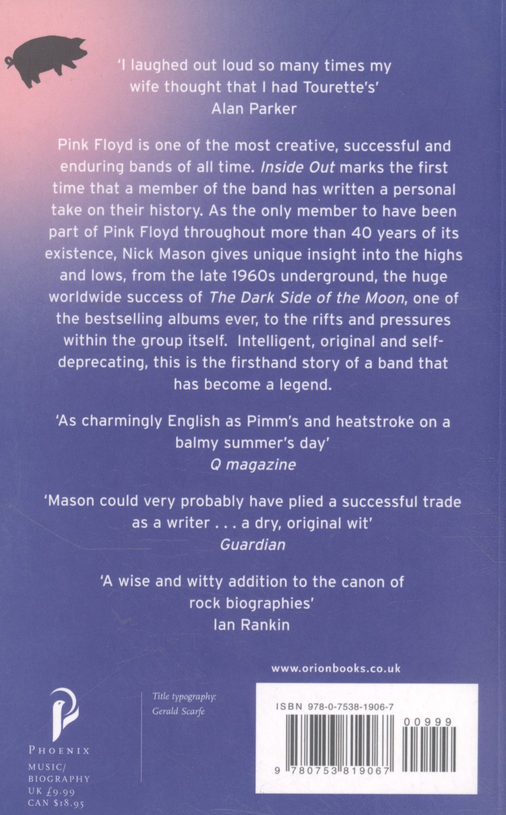 Nick Mason - Inside Out - A Personal History Of Pink Floyd - Book