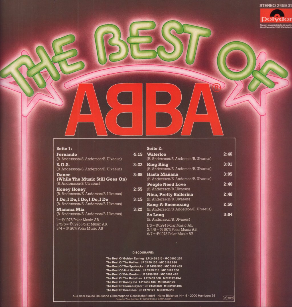 ABBA - Best Of - Lp