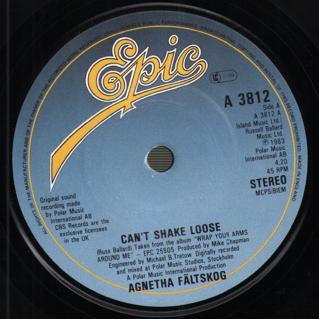 Agnetha Fältskog - Can't Shake Loose / To Love - 7 Inch