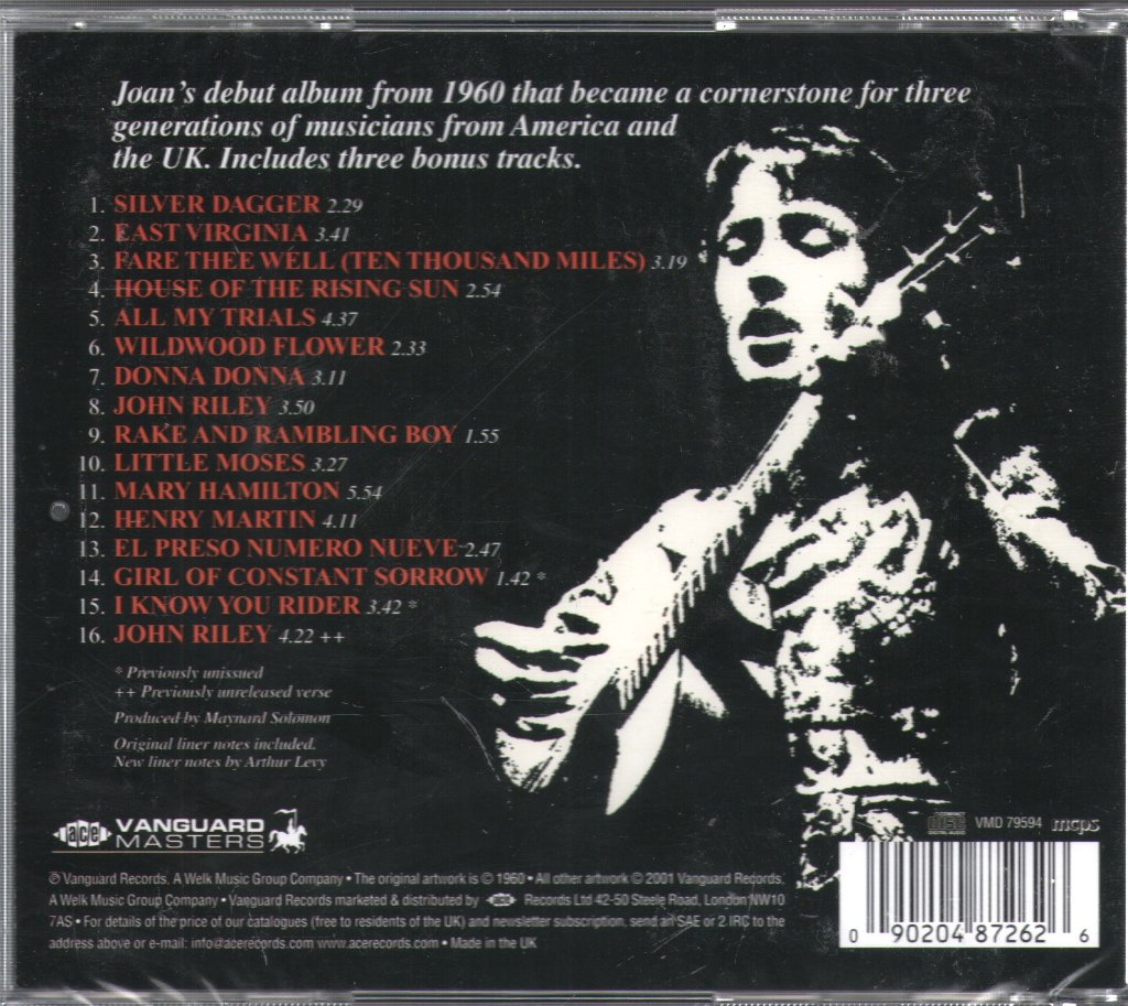 Joan Baez - Joan Baez - Cd