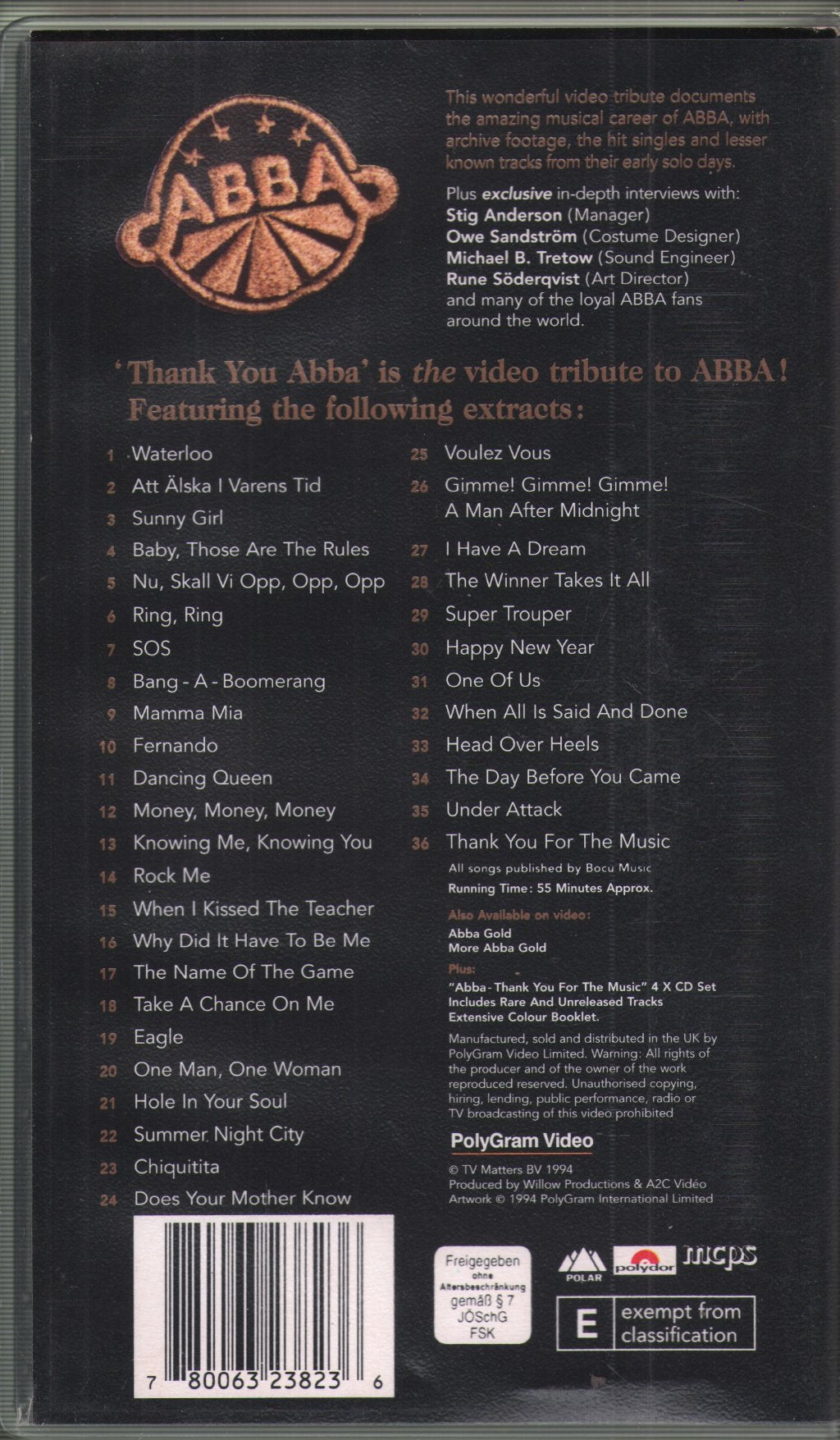 ABBA - Thank You ABBA - Video