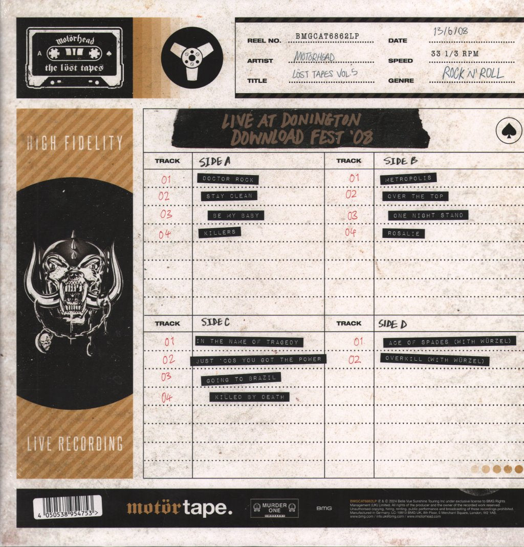 Motorhead - Lost Tapes Vol 5 (Live At Donnington 2008) - Double Lp