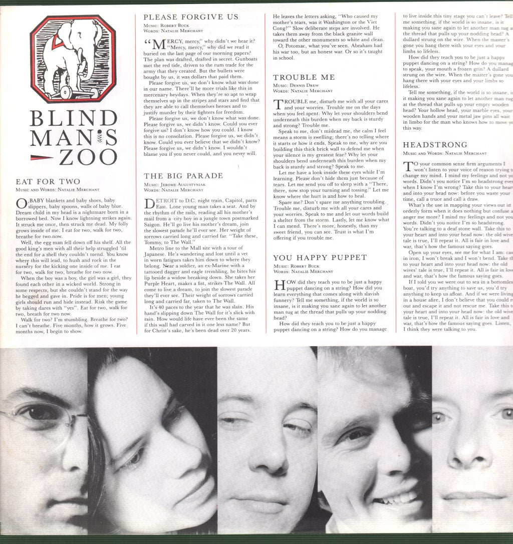 10,000 Maniacs - Blind Man's Zoo - Lp