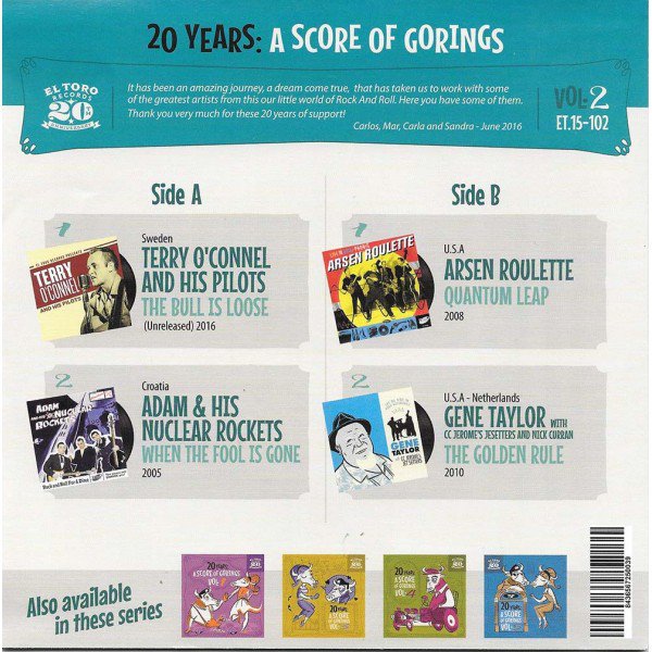 Various Artists - 20 Years: A Score Of Gorings Vol.2 - 7 Inch