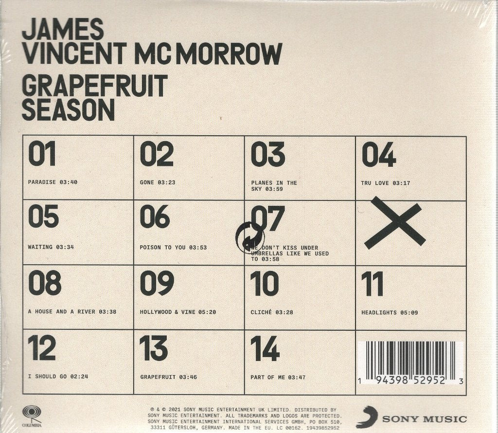 James Vincent Mcmorrow - Grapefruit Season - Cd