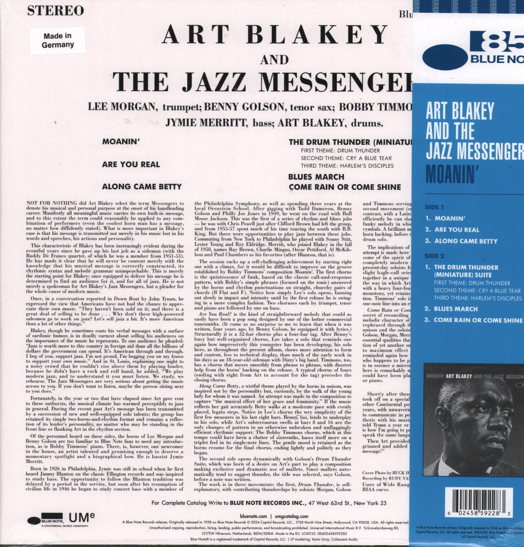 Art Blakey's Jazz Messengers - Moanin' - Lp