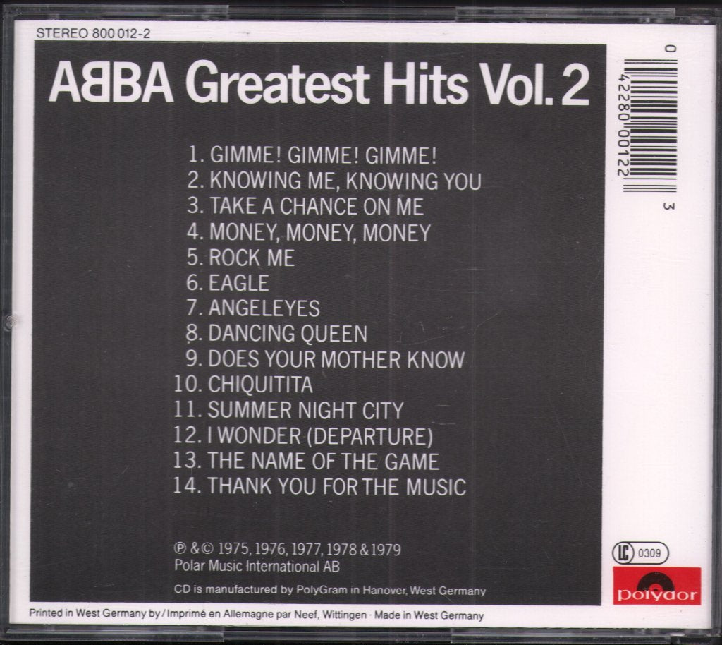 ABBA - Greatest Hits Vol. 2 - Cd