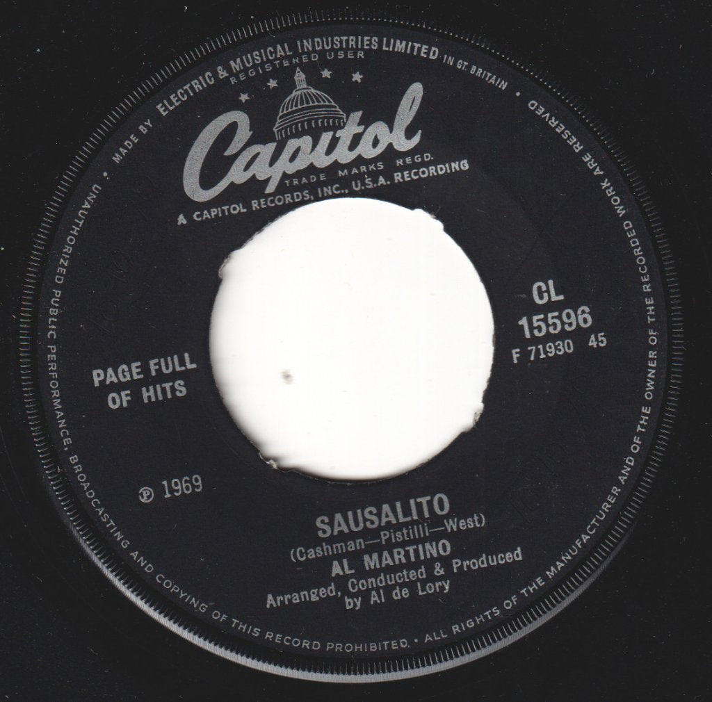 Al Martino - Sausalito - 7 Inch