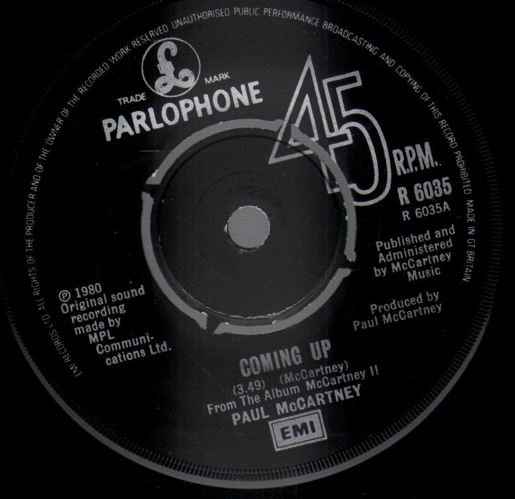 Paul McCartney - Coming Up - 7 Inch