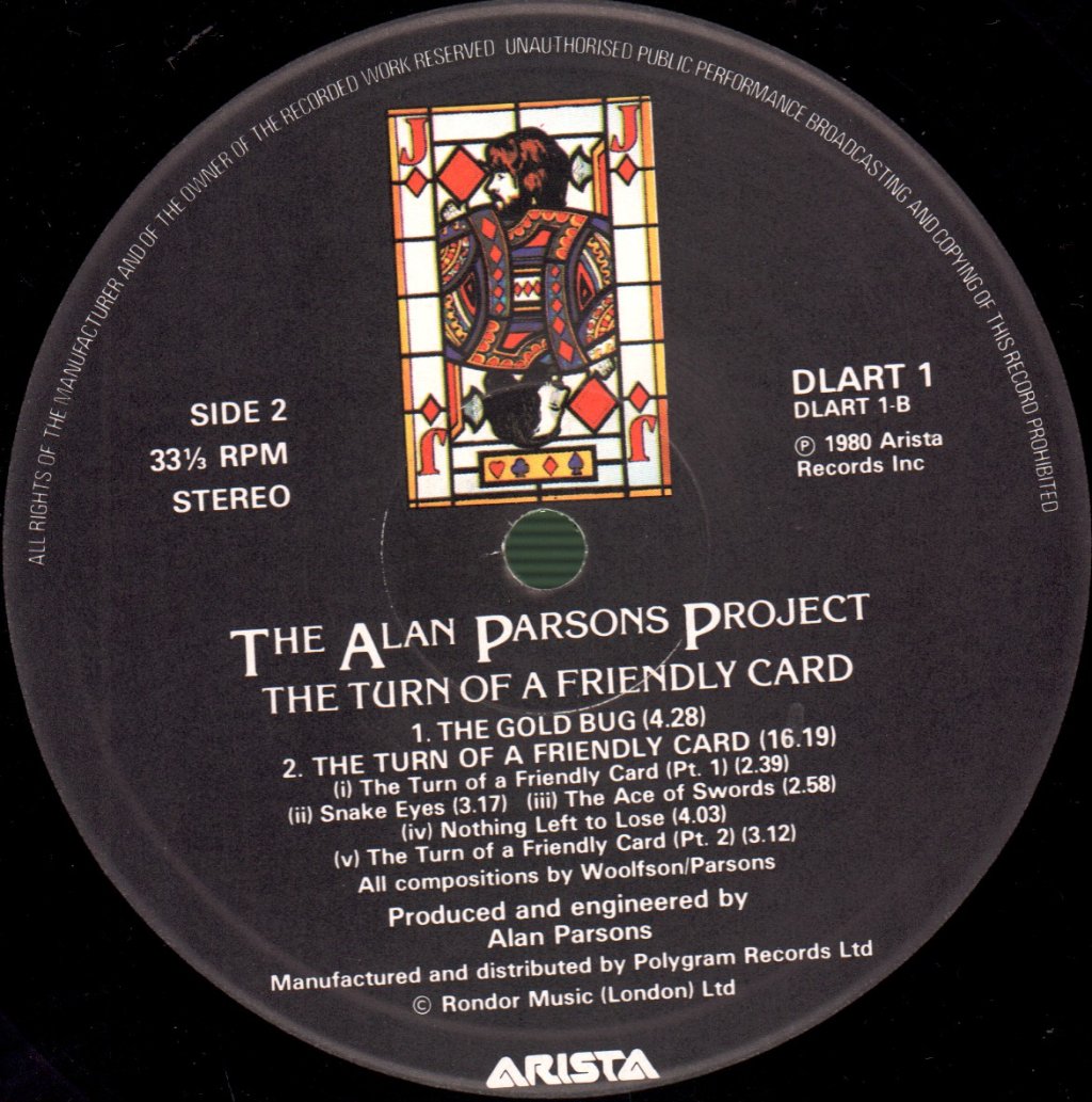 Alan Parsons Project - Turn Of A Friendly Card - Lp