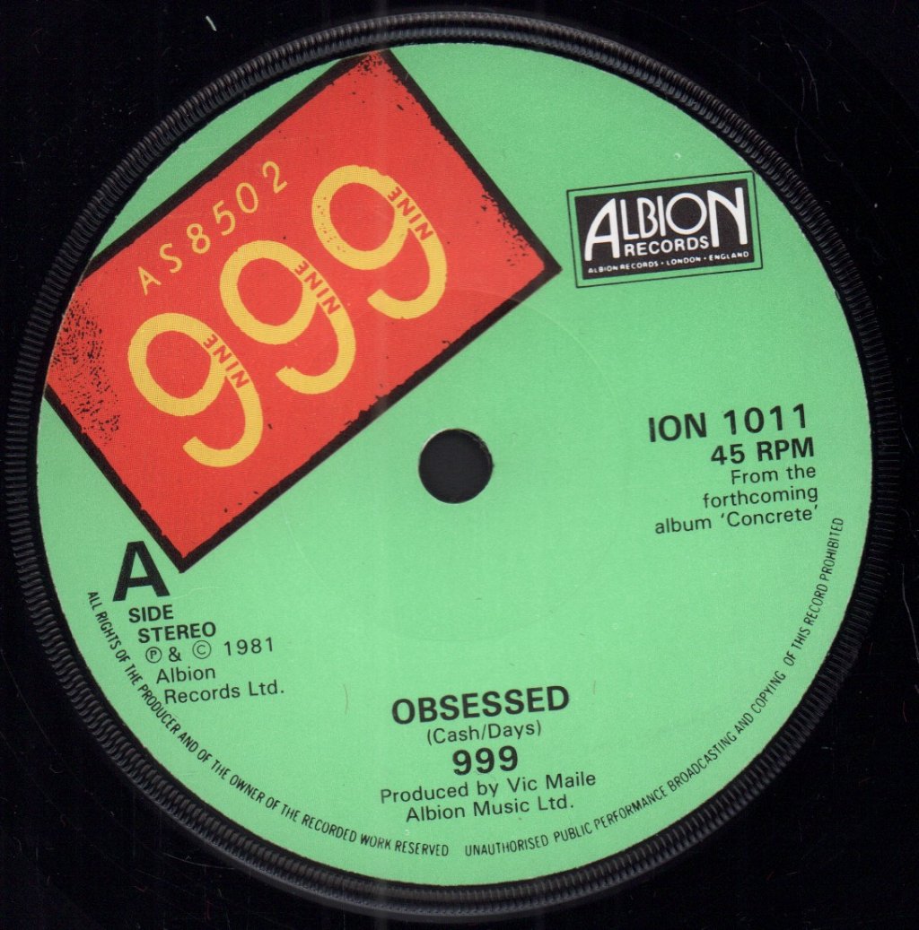 999 - Obsessed - 7 Inch