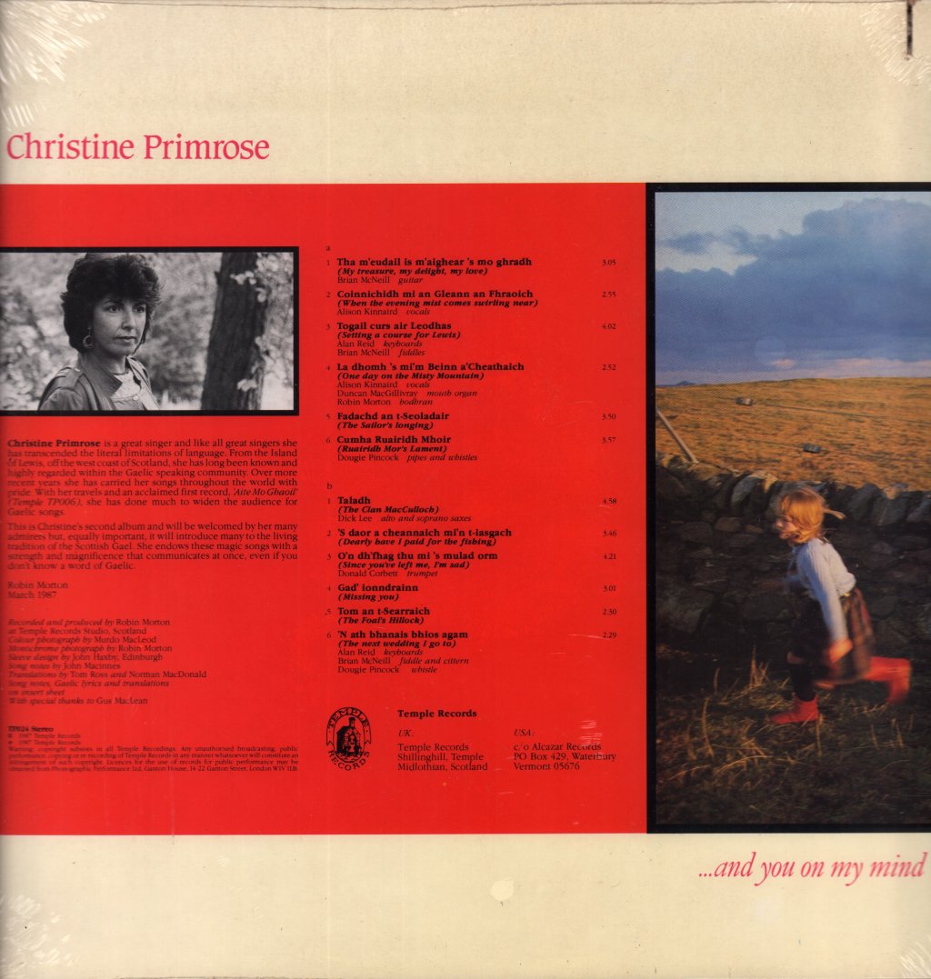 Christine Primrose - S Tu Nam Chuimhne - Lp