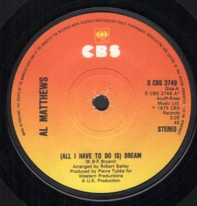 Al Matthews - Dream - 7 Inch