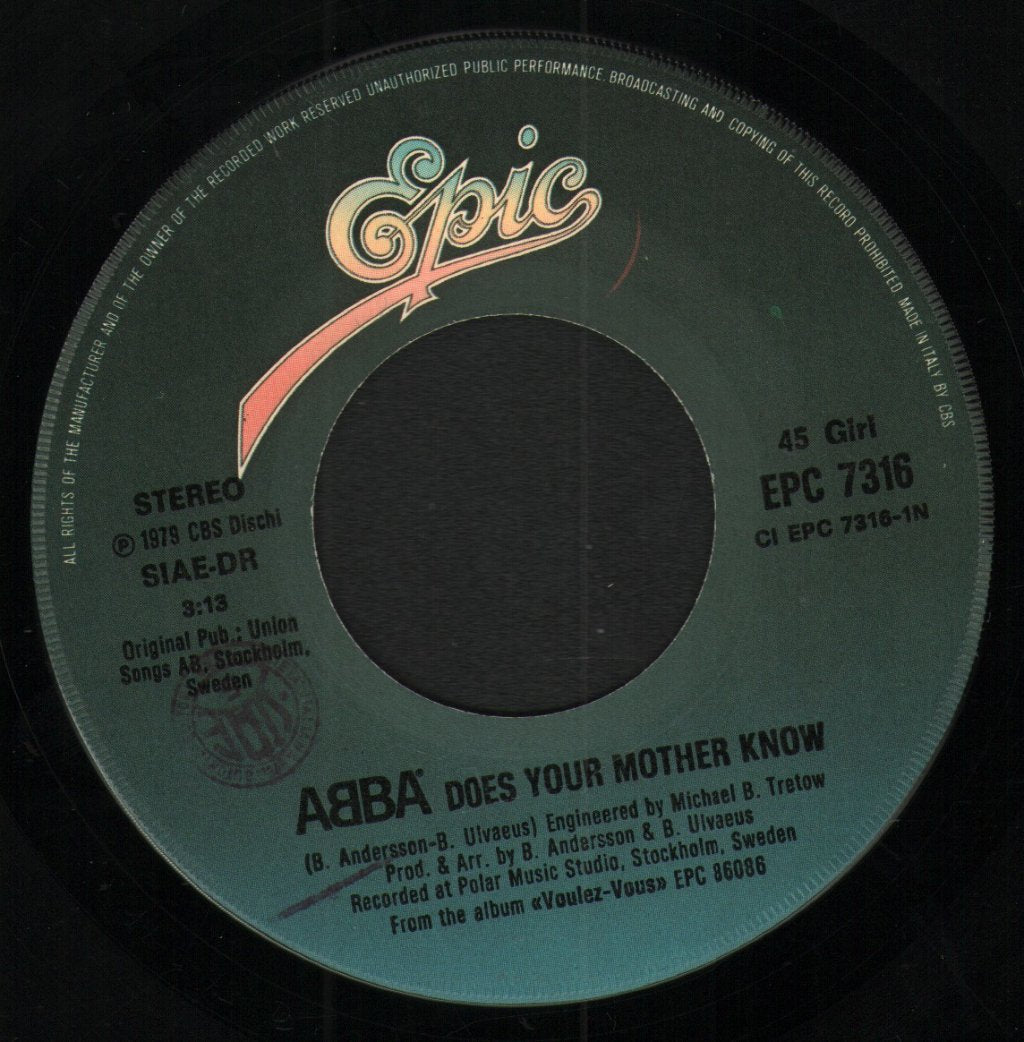 ABBA - Does Your Mother Know / Kisses Of Fire - 7 Inch