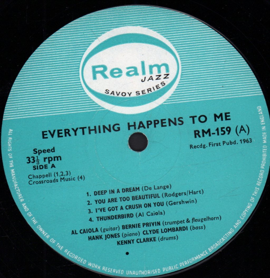 Al Caiola - Everything Happens To Me The Guitar Of - Lp