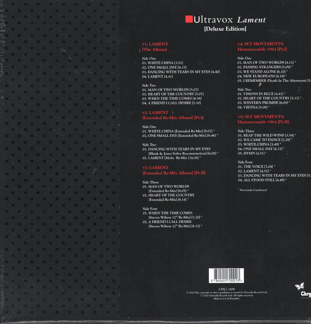 Ultravox - Lament (Deluxe Edition): 40th Anniversary Limited Edition - Lp Box Set