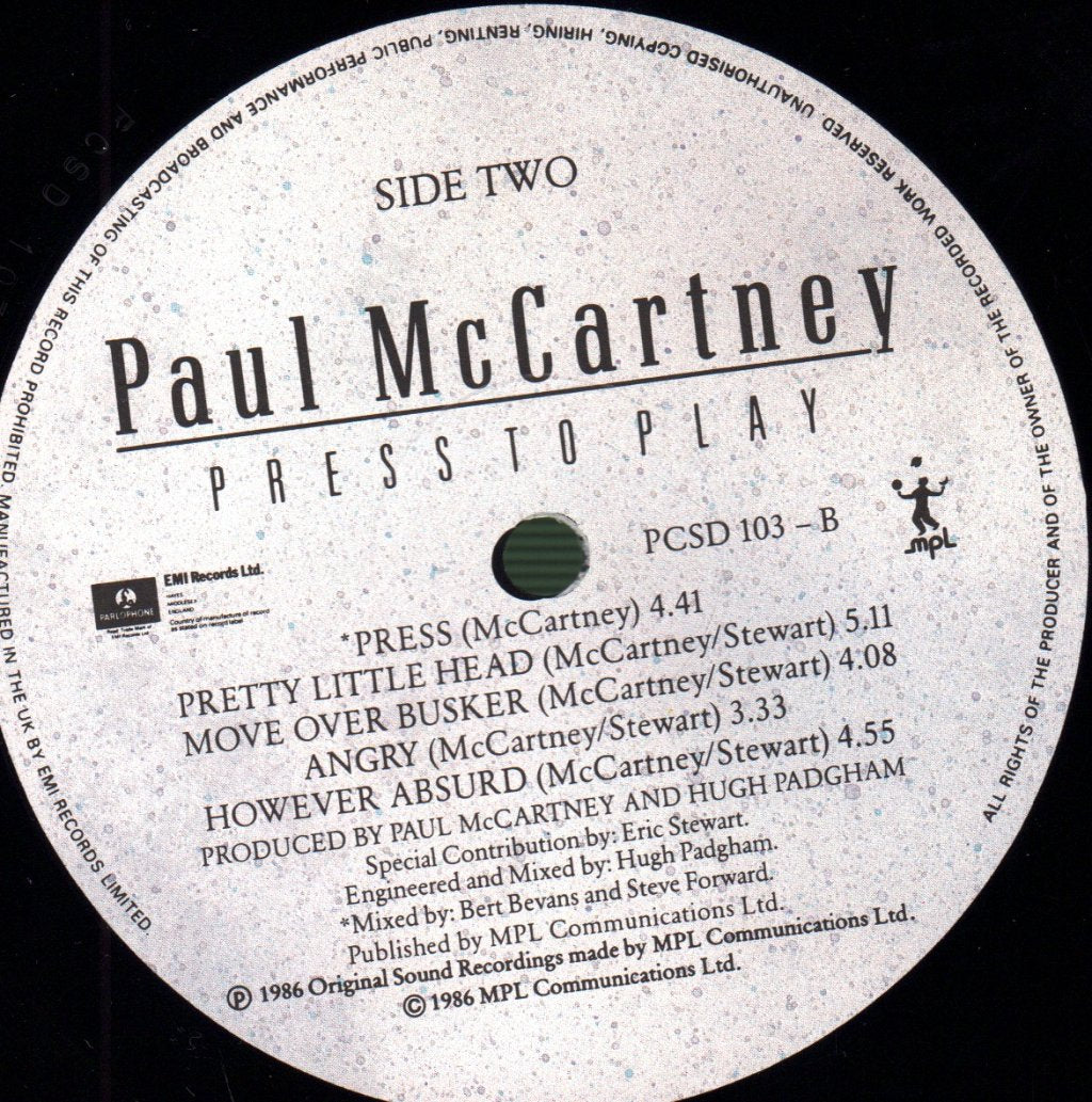 Paul McCartney - Press To Play - Lp