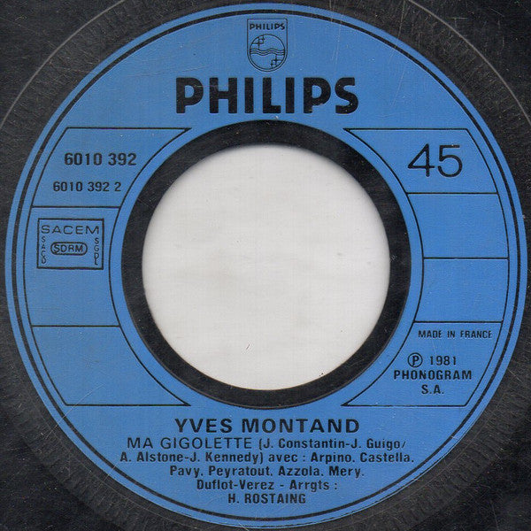 Yves Montand - Le Carrosse - 7 Inch