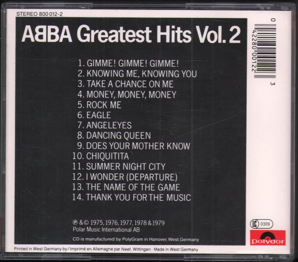 ABBA - Greatest Hits Vol. 2 - Cd