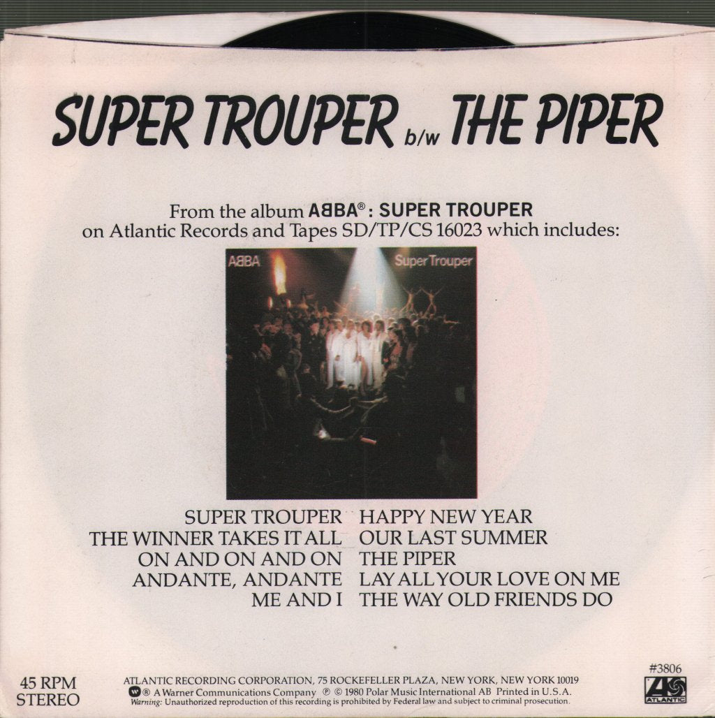 ABBA - Super Trouper - 7 Inch