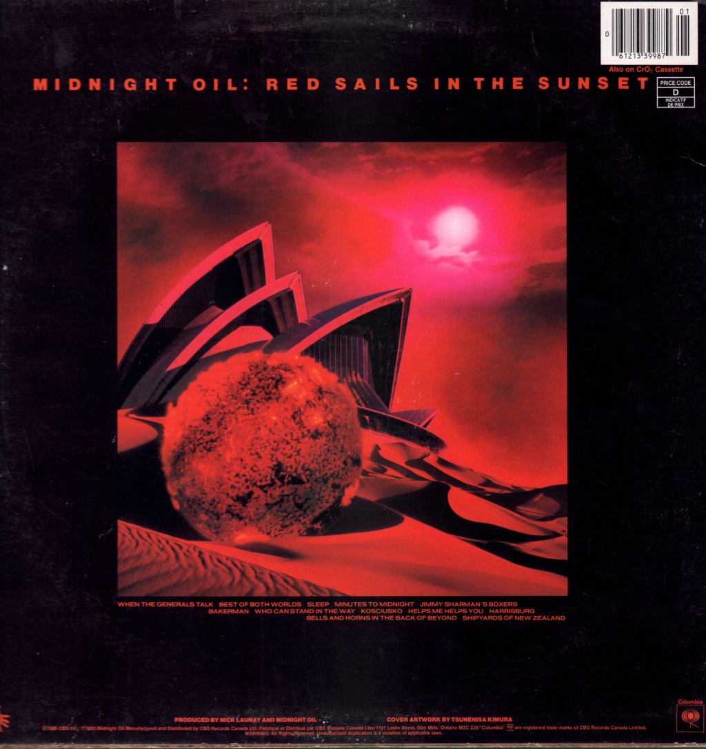 Midnight Oil - Red Sails In The Sunset - Lp