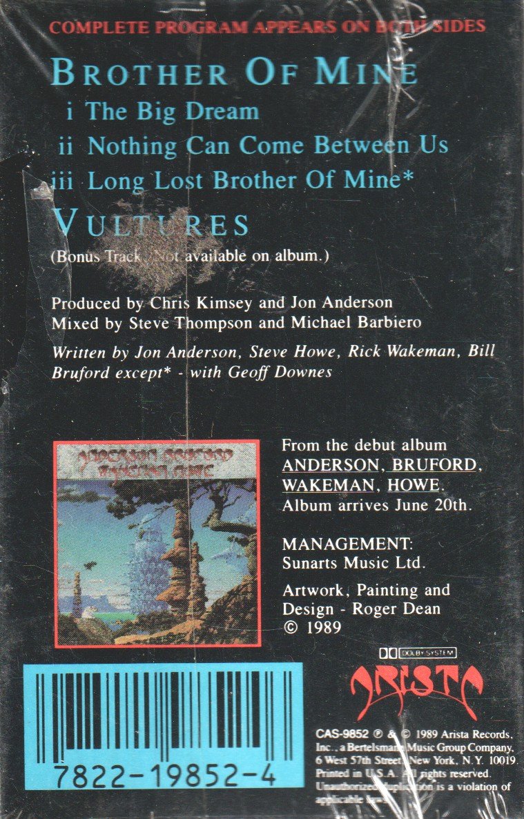 Anderson Bruford Wakeman Howe - Brother Of Mine - Cassette