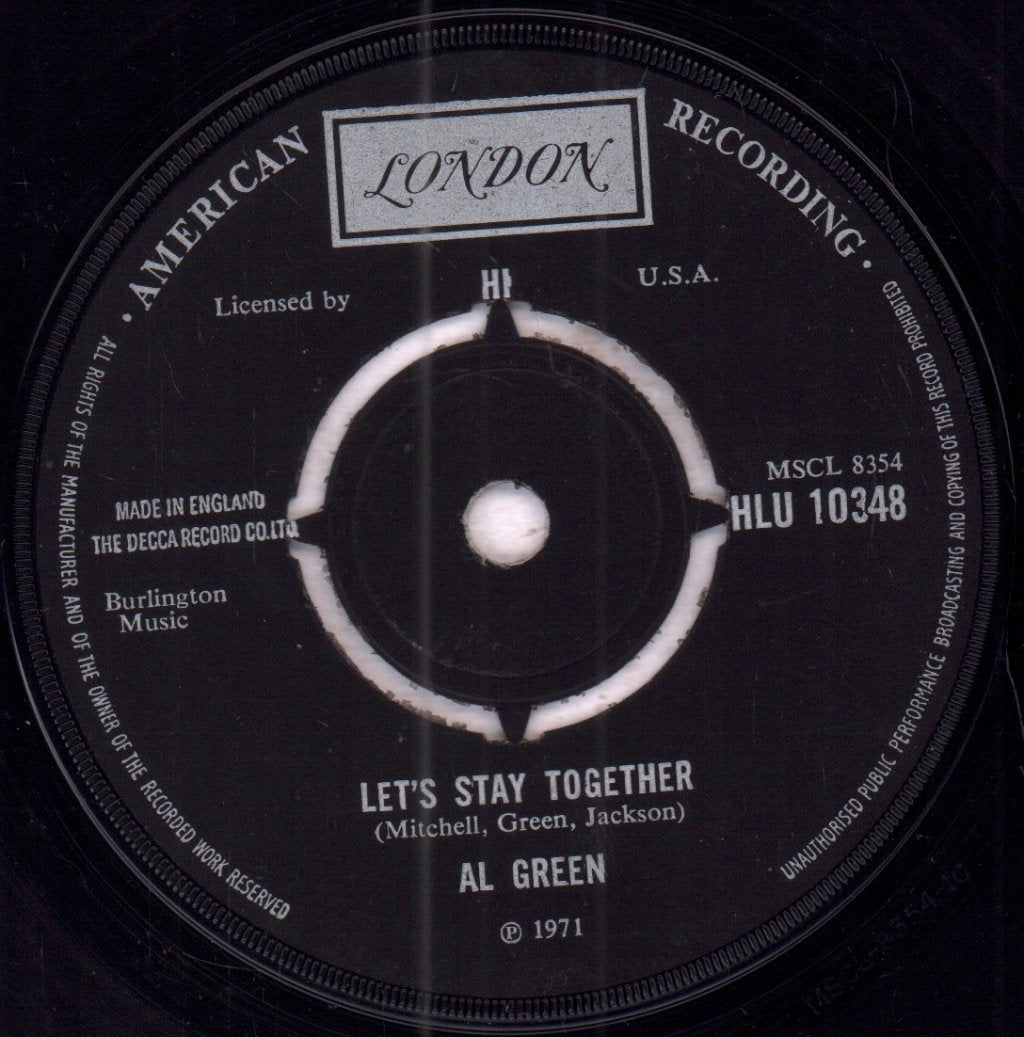 Al Green - Let's Stay Together - 7 Inch