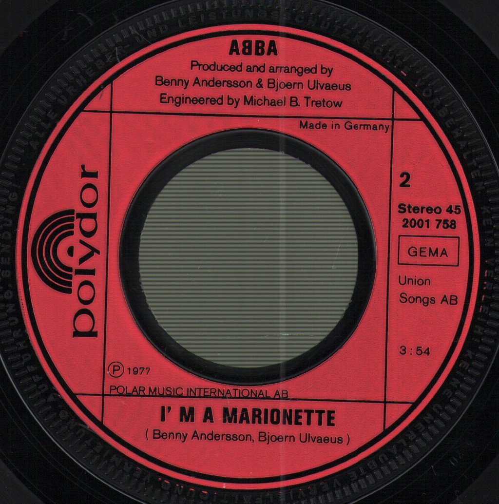 ABBA - Take A Chance On Me / I'm A Marionette - 7 Inch