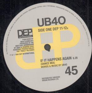 UB40 - If It Happens - 12 Inch