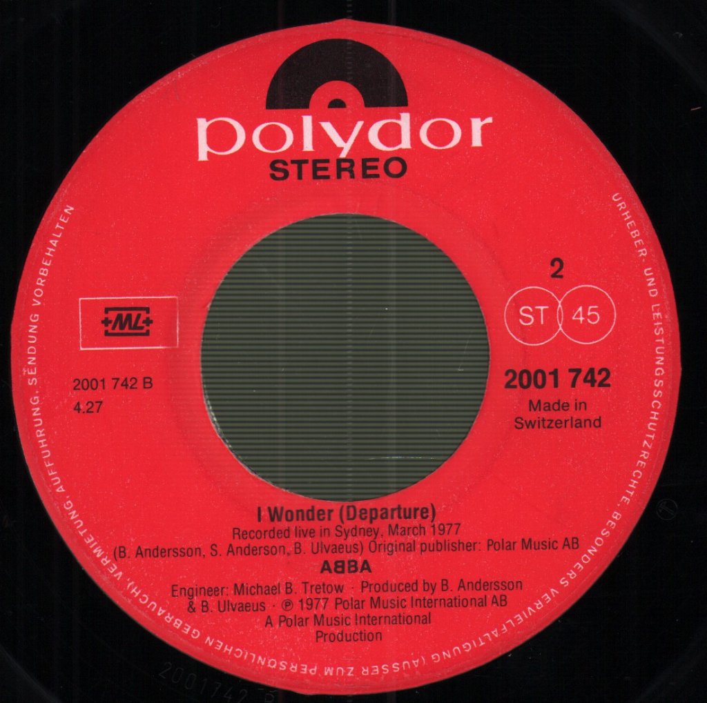 ABBA - Name Of The Game / I Wonder (Departure) - 7 Inch