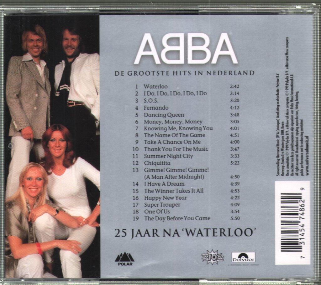 ABBA - 25 Jaar Na 'Waterloo' (De Grootste Hits In Nederland) - Cd