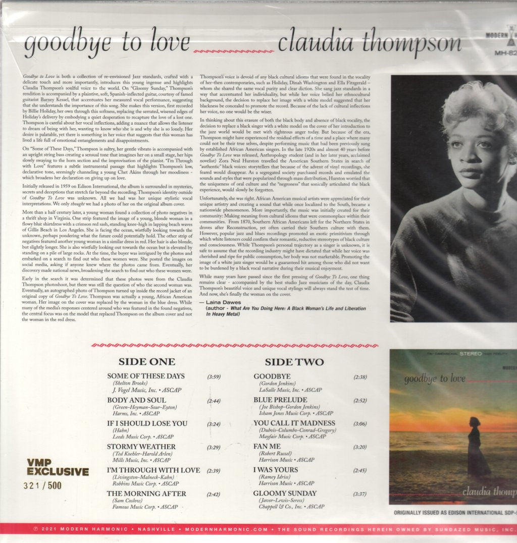 Claudia Thompson - Goodbye To Love - Lp